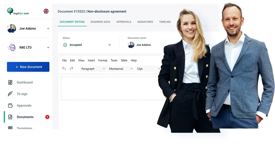 Legal Department - a system for managing legal documents